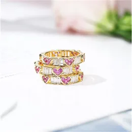 Lab Diamond cz Promise Ring 925 prata esterlina aliança de noivado anéis para mulheres joias finas de noiva