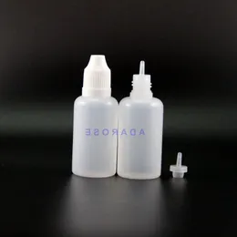 100 Pcs 30 ML LDPE PE 플라스틱 Dropper 병 어린이 증거 모자 및 팁 긴 젖꼭지 짜기 Klhet