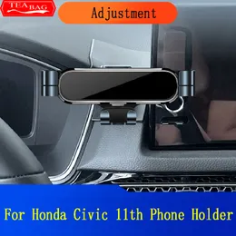 Adjustment Car Phone Holder for Honda Civic 11th Gen 2021 2022 Air Vent GPS Gravity Stand Special Mount Modification Accessories