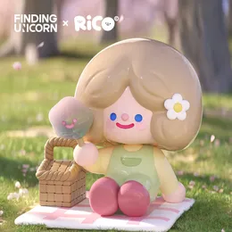 Blind box Finding Unicorn RiCO Happy Picnic Together Series Blind Box Spring Kawaii Action Figures Mystery Christmas Gift Kid Toy 230625
