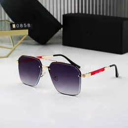 Hurtownia okularów przeciwsłonecznych metalowe pudełko męskie i damskie szklanki mody Sieć mody Red Street Shoots Overseas Sunglasses