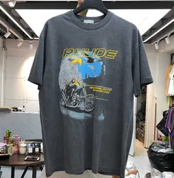 Rhude t 셔츠 남성 여성 Washed Do Old Streetwear 티셔츠 여름 스타일 고품질 탑 Tees6