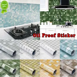 New Kitchen Oil Proof Wall Stickers 70x45cm Aluminum Foil Anti-Heat Self Adhesive Wallpaper for Kitchen Bathroom Waterproof Stickers