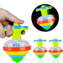 Spinning Top Kids Gyro Flashing Light Toys Luminous Colorful Launcher Rotating Toy Party Birthday Gift 230626