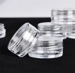 100 sztuk 2/3/5g próbki przezroczysty słoik na krem Mini butelki kosmetyczne pojemniki przezroczysty garnek do zdobienia paznokci mała przezroczysta puszka JL1301