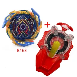 Spinning Top Tomy Beyblades och Super King B-165 BOOM SPINING GYRO Höger-vridande rep Launcher B163 Metal Bayblade Blad Children Gift 230625