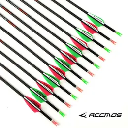 Bow Arrow 12pc Pure Carbon Arrow Spine 300 350 400 500 600 700 800 900 1000 1100/1300/1500/1800 Archery ID 4.2 mm For bow Shooting huntingHKD230626