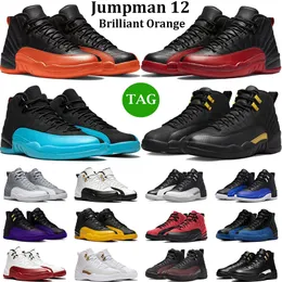 Jumpman 12 Men Basketball Shoes 12s Brilliant Orange Black Taxi Flu Game Field Purple Playoffs Stealth Cherry Mens Trainers Sports Sneakers