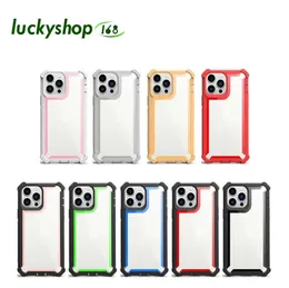 Rensa telefonfodral för iPhone 14 plus 13 Pro Max 12 Pro 11 XS XR 6 7 8 6S 14 TPU Akryl Hard Back Cover