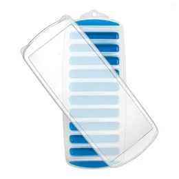 Baking Moulds Bottom Silicone Kitchen Tool Whiskey Safe Ice Stick Tray Cocktail No Spill Jugs Sports Drinks Long Removable Lid Blue Reusable