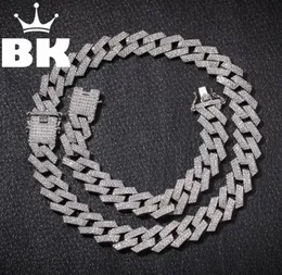 Neue Farbe 20mm Cuban Link Ketten Halskette Mode Hiphop Schmuck 3 Reihe Strasssteine Iced Out Halsketten Für Männer T2001133141950