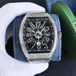 Diamantuhr Herrenuhr 44 mm mechanisches Uhrwerk Edelstahl Lederarmband Modeuhren wasserdichte Designer-Armbanduhr Montre de Luxe