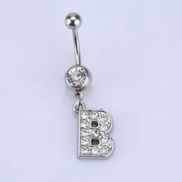 Navel Bell Button Rings 1pc Letter Belly Button Rings Navel Piercing Nombril Ear Piercings Navel Earring Belly Piercings Body Jewelry Pircings 230626