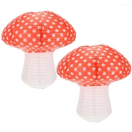 Świece 2PCS Papier grzybowe lantern przyjęte dekorenty wiszące ozdoby 3D do ogrodu
