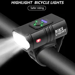 Bike Lights LED Bicycle Light 1000LM USB Rechargeable Power Display MTB Mountain Road Front Lamp Flashlight Cycling Equipment 230625