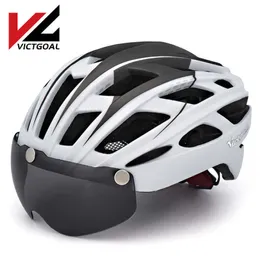 Cycling Helmets VICTGOAL Mountain Road Bike Helmet MTB Bicyc Helmet For Adult Men Women Integrally Molded Windproof Cycling Helmet With Visor HKD230626