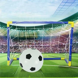 Diğer spor malzemeleri katlanır mini futbol futbol topu plastik oyunlar oyuncaklar çıkarılabilir gol net set çocuklar kapalı açık hava doğum günü hediyesi 230625