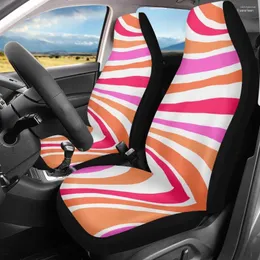 Car Seat Covers Luxury Cover Aesthetic Pastel Design 2Pcs Set Universal Cushion Fit Most Of Vehicle Auto Interior Accessories