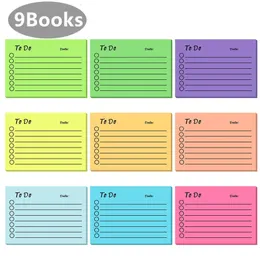 Notes 9Books Memo Pad Note Book Tearable Not Sticky Kawaii Decoration Sticky Notes Fruit Hand Account Memo Message Paper To Do List 230625