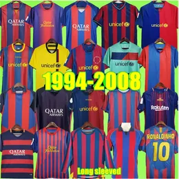 Camisas de futebol retrô do Barcelona 2003 2004 2005 2006 2007 2008 2009 2010 2011 2012 2014 15 100ª camisa retrô vintage manga curta T RONALDINHO A.INIESTA