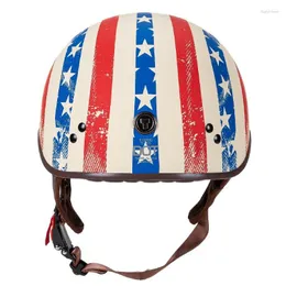 Motorcykelhjälmar Dot Certifierad retro hjälm torc cascos para moto med inbyggd lins vintage capacete abs material unisex cool äkta äkta