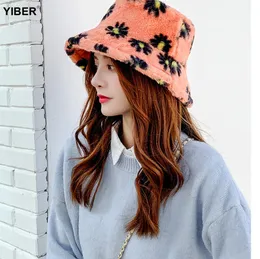 New Fashion Women Bucket Hat Berretto da pescatore in pelliccia sintetica Cappelli a cloche morbidi e caldi multicolori Cappello da pescatore casual da esterno caldo invernale
