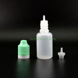 100st 20 ml LDPE -plastdropparflaskor med manipulation uppenbar barnsäker dubbel säkerhetstjuv säkra mössor och bröstvårtor swlne