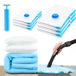 Clothing Wardrobe Storage Vacuum Bag Space Saver Bags Hand Pump Compression Air Travel Accessories for Blankets Clothes Pillows Organizers 230625