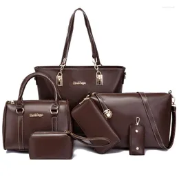 Bolsas de moda de bolsas de noite Bolsas femininas de 6 peças Bolsa da mãe de alta qualidade ombro de grande capacidade Purse de mensagens