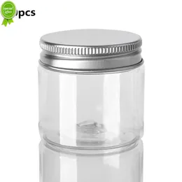 10pcs 100 ml słoiki do przechowywania z pokrywkami aluminium okrągły po kanistrze pusta plastikowe słoiki kosmetyczne przenośne butelki do pielęgnacji skóry