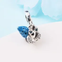 925 Sterling Srebrny blask w ciemności Hermit Crab Dangle Charm Bead for European Pandora w stylu pandory biżuteria bransoletki