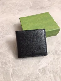 Men's short folding Marmont series leather double-fold wallet 428726