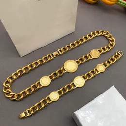 Hip Hop Rock Punk Designer Chain Cuba Halsband Armband 18K Guldpläterade halsband Bangle Women örhängen Set Neutral Style Jewelry Gift XMS27 --03