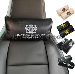 Almofada de couro JP Junction Produce VIP Assento de carro pescoço Encosto de cabeça Encosto estilo JDM x0626 x0625
