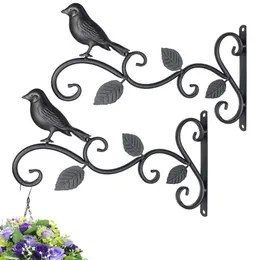 Hooks Rails K5DC Iron Hanging Bracket Wall Hook Plant Hanger For Bird Feater Lanterns Blomma konsoler Vindklockan inomhus Outdoor Decoration 230625