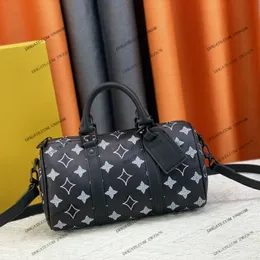 23 إمرأة Luxurys Designers Speedy حمل حقيبة الزهور وسادة حزام الكتف Crossbody حقيبة يد نسائية مع الكريستال الديكور الأصلي الحقيبة المعدنية محفظة 25 سنتيمتر