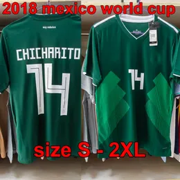 2018 World Cup Mexico Home Adult Football Soccer Jerseys 2018 Thailand Högkvalitativ fotbollströja Blank Jersey New Men's Quick Dying T-shirt Top