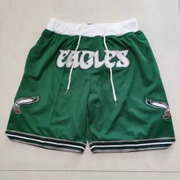 Calças masculinas New Eagles Shorts de futebol com bolso bordado High Street americano Hip Hop Basquete Treinamento para estudantes solto e relaxado MSS3