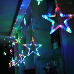 Stringhe Decorazioni natalizie per la casa Outdoor Star Led Curtain Icicle String Light Ourtdoor Decoration Wedding