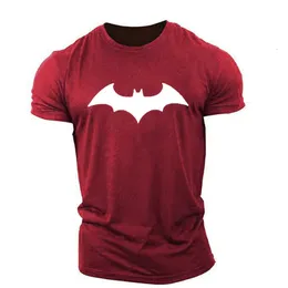 Mäns T-shirts Summer Fashion Men's 3D Bat Print T-shirt Löst kort ärm Casual Sportswear Street Style Hip Hop Large 6xl 230625