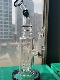 매트릭스 퍼크 두꺼운 유리 물 봉 Hookahs Shisha 흡연 유리 파이프 Recyler Dab Rigs with 14mm Bowl