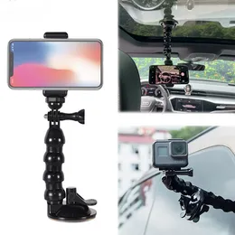 Puchar ssący samochodem Uchwyt telefonu w oknie samochodu szkło elastyczne wspornik Regulowany mocowanie węża 360 rotacji Kamera