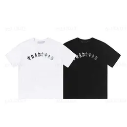 Классические футболки для мужчин Trapstar Mens Top Arch Arch Большой T Letter Print Logo High Street Summer Trend Trend Mens Mens Mens Trub Designer Clothing