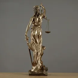Obiekty dekoracyjne figurki ermakova europejski antyczny brązowy grecki sprawiedliwość bogini statua targi aniołowie rzeźby ozdoby stacjonarne Dekoracja domu prezent 230625