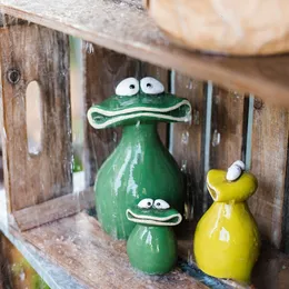 Decorative Objects Figurines frog family has three decorative ornaments animal creativity children's table top garden groceries cartoon cute 230625