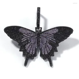 Colares com pingente colar de borboleta de zircônia micropavimentada 5 cores para mulheres joias de festa