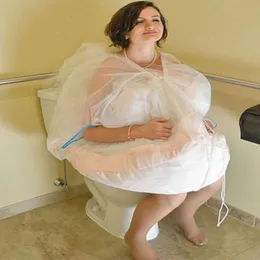 Bridal Petticoat Gather Skirt Slip Toilet Save Wedding Dress From Water