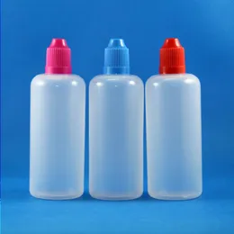 100 pezzi 100 ml (1/6 oz) flaconi contagocce in plastica punte per tappi a prova di bambino LDPE per succo liquido E Vapor Cig 100 ml Oowni