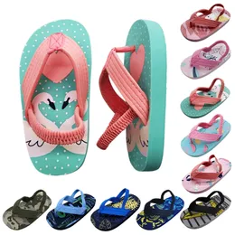 Slipper Beach Shoes Kids Summer Toddler Flip Flops Little Kid Sandals With Back Strap Boys Girls Water For Pool 230626