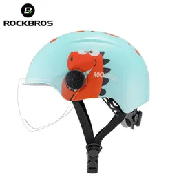 Hełmy rowerowe Rockbros Dzieci Hełm i dziewczęta Mtb Road rower hełm motocyklowy rower ektryczny Half Helmet Kilming Sprzęt HKD230626